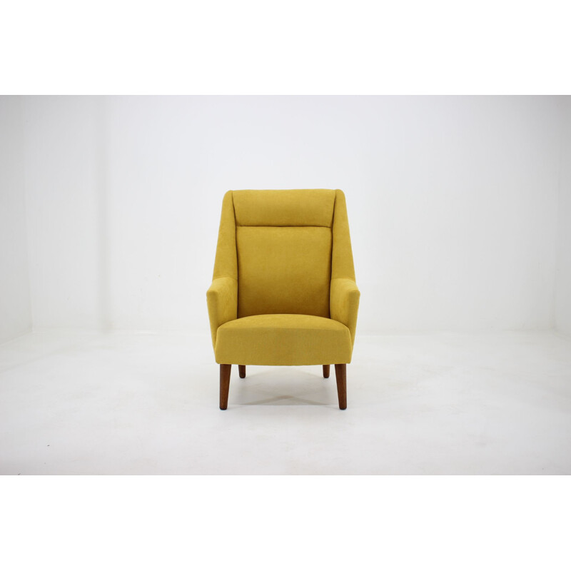 Fauteuil jaune vintage, Danemark, 1960