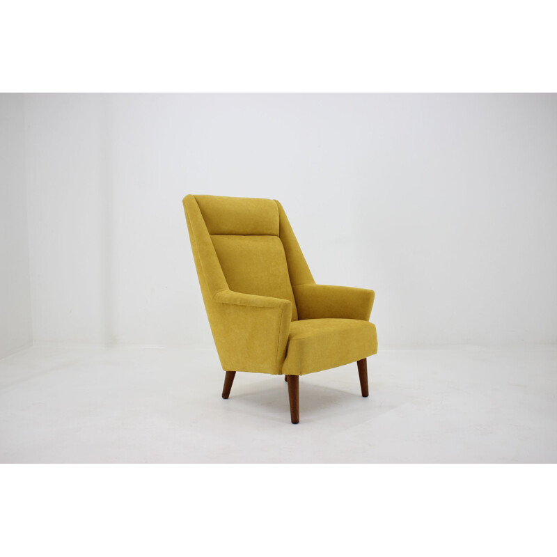 Vintage yellow armchair, Denmark, 1960s