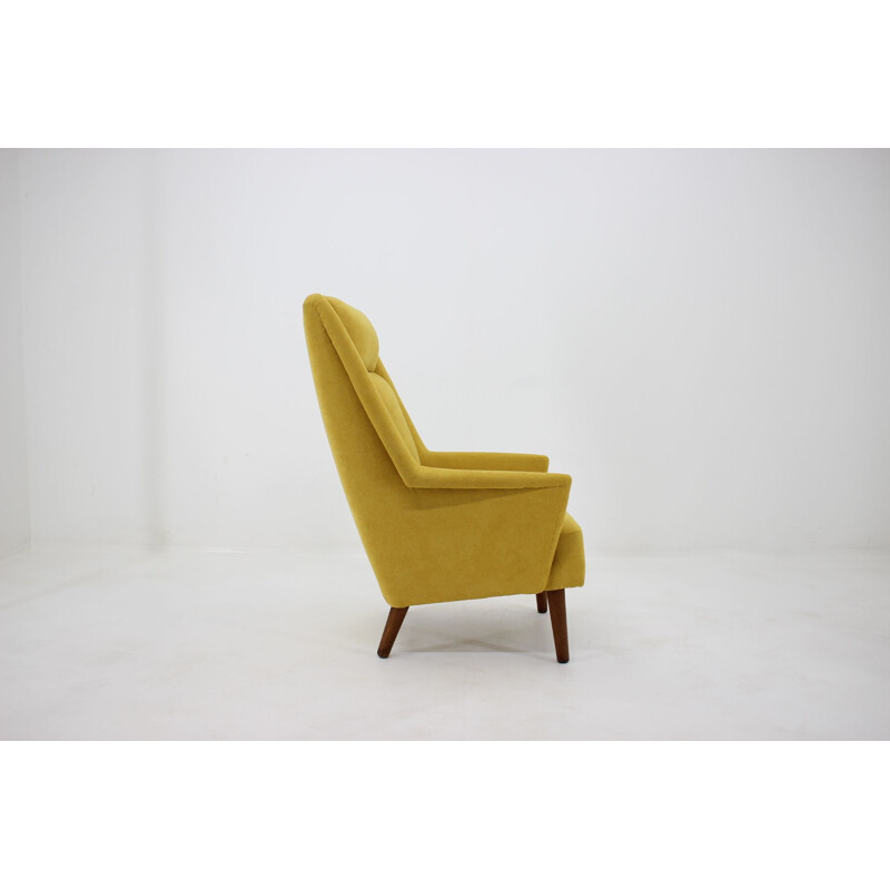 Vintage yellow armchair, Denmark, 1960s