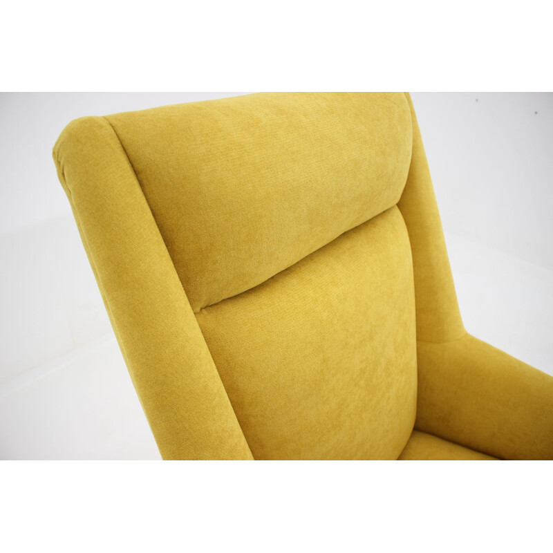 Vintage yellow armchair, Denmark, 1960s