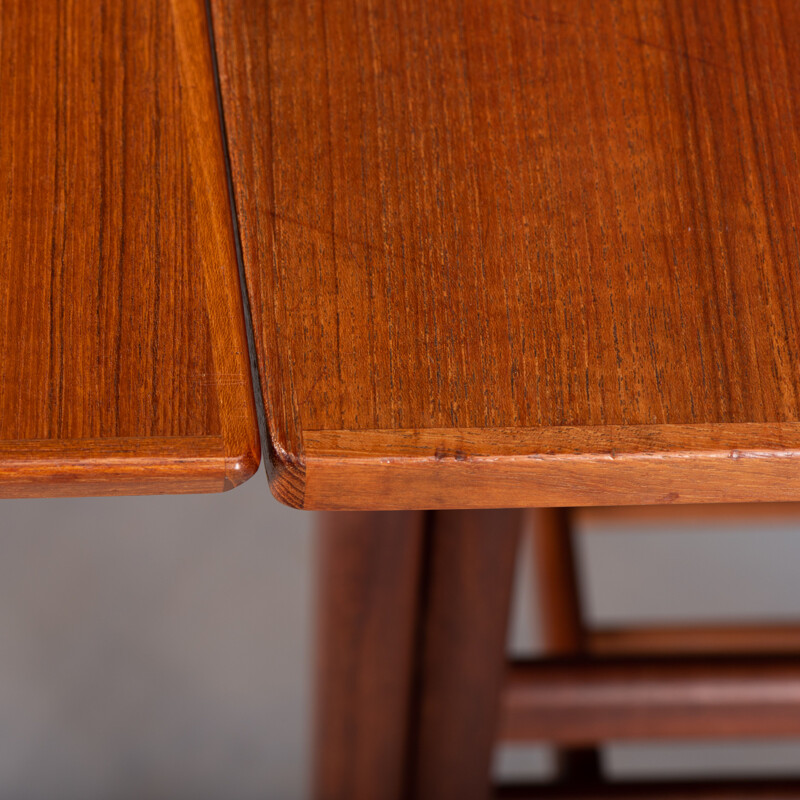 Vintage "Elevator" teak table by Kai Kristiansen for Vildbjerg Møbelfabrik, 1960s