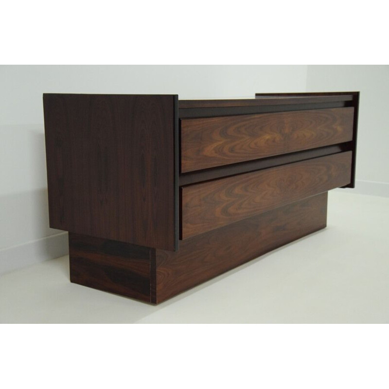 Vintage scandinavian rosewood chest of drawers, 1970