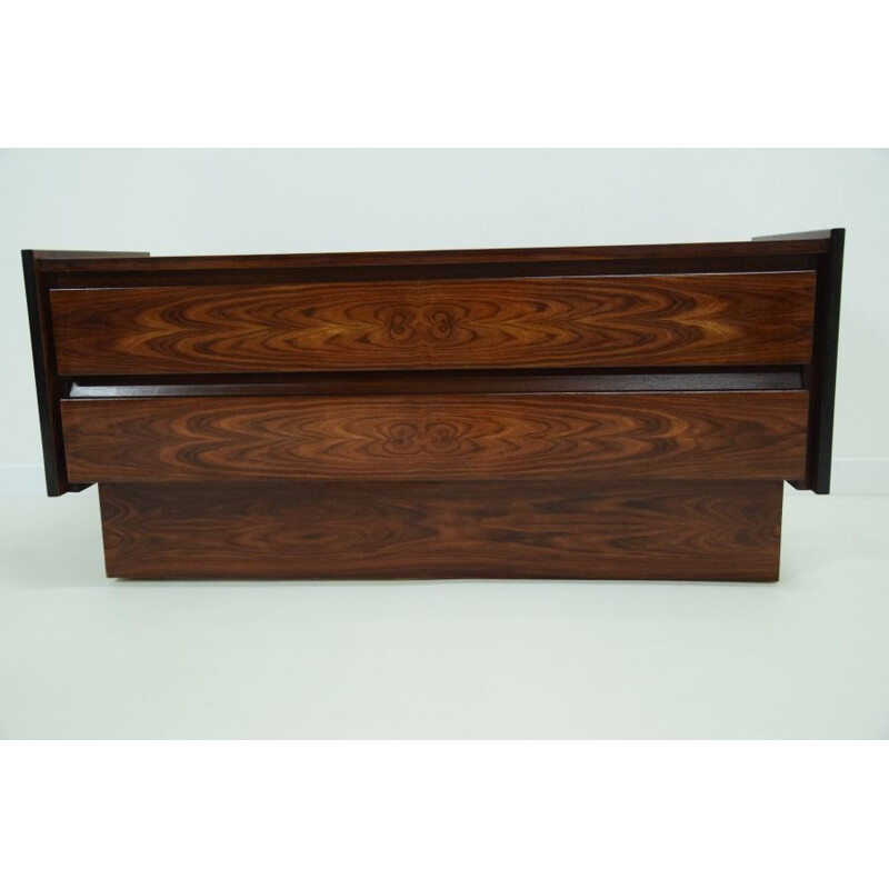 Vintage scandinavian rosewood chest of drawers, 1970