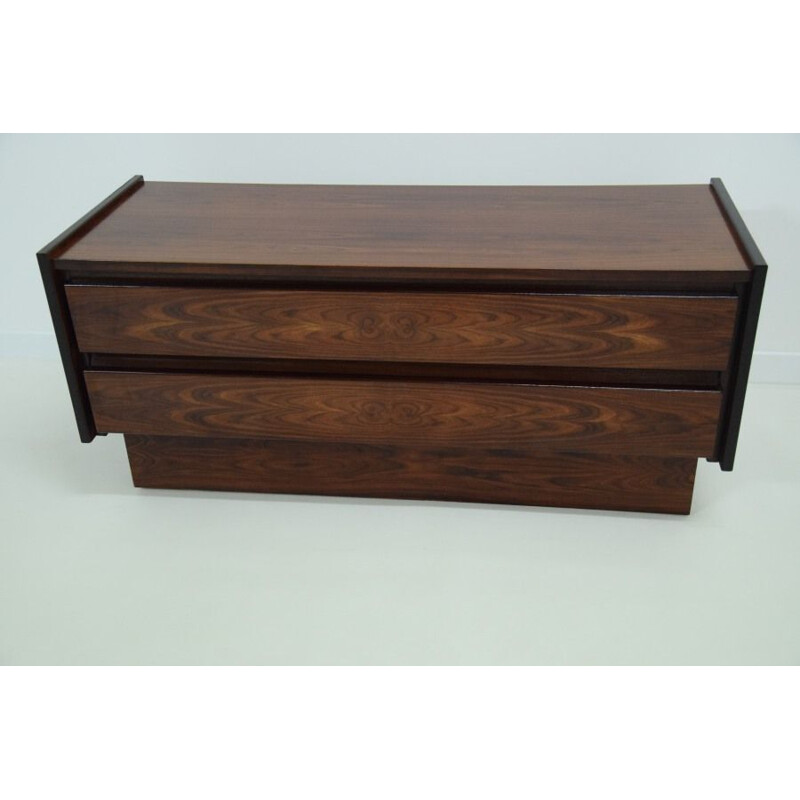 Vintage scandinavian rosewood chest of drawers, 1970