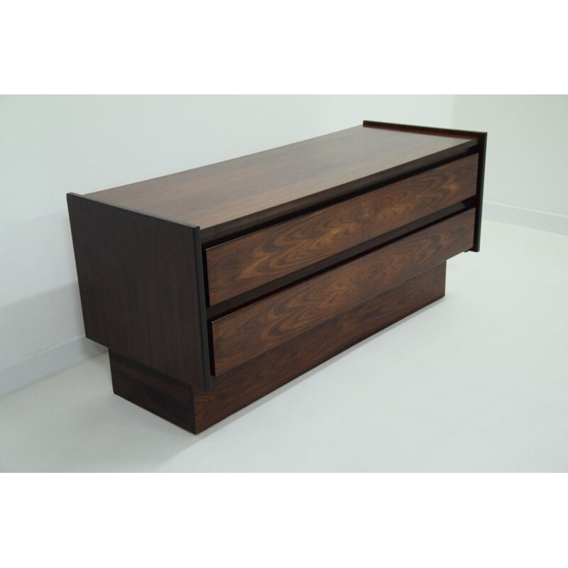 Vintage scandinavian rosewood chest of drawers, 1970