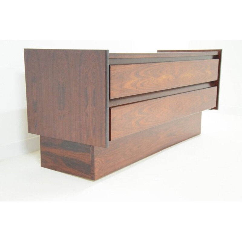 Vintage scandinavian rosewood chest of drawers, 1970