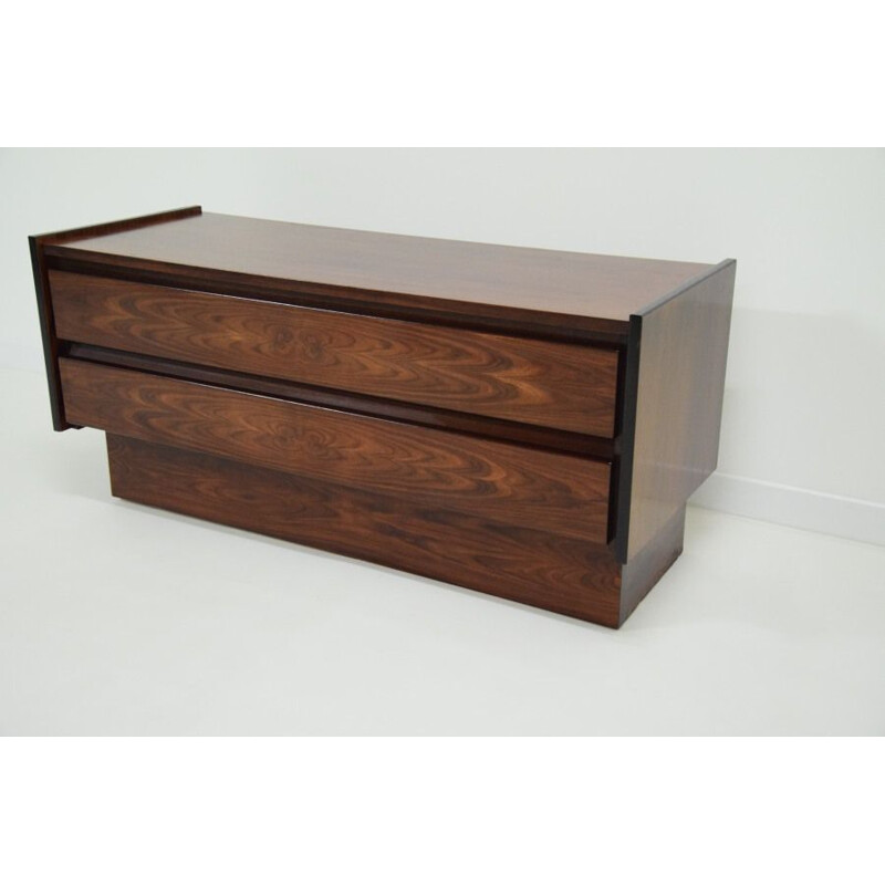 Vintage scandinavian rosewood chest of drawers, 1970