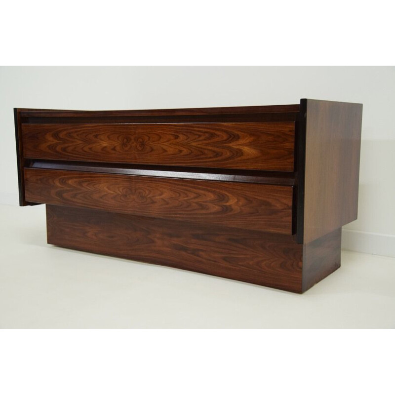 Vintage scandinavian rosewood chest of drawers, 1970