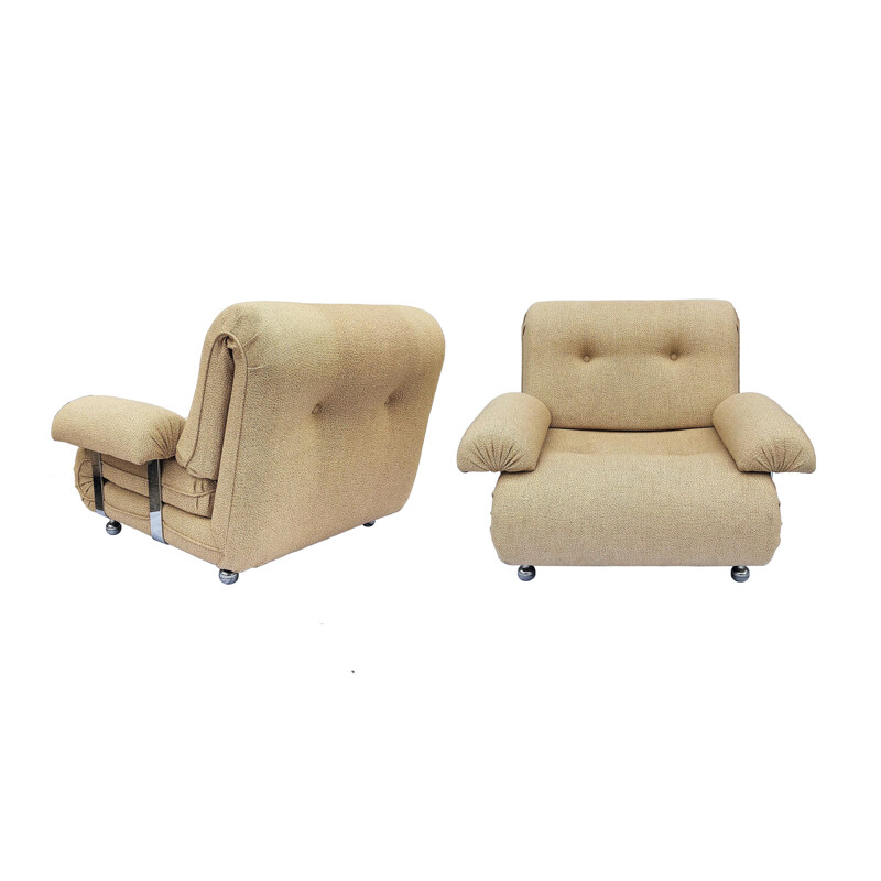 Ensemble de 2 fauteuils chromés vintage par G Plan, 1970