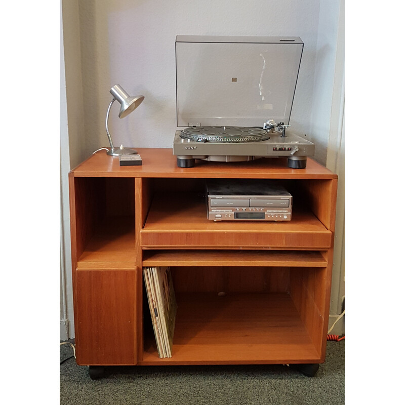 Vintage hifi wooden furniture, Denmark, 1970s