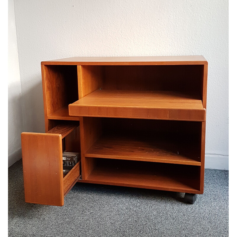 Vintage hifi wooden furniture, Denmark, 1970s