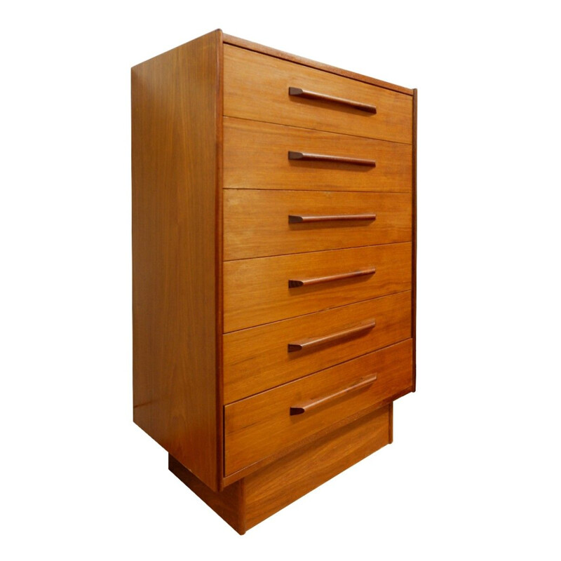 Vintage teak chest of drawers, 1960