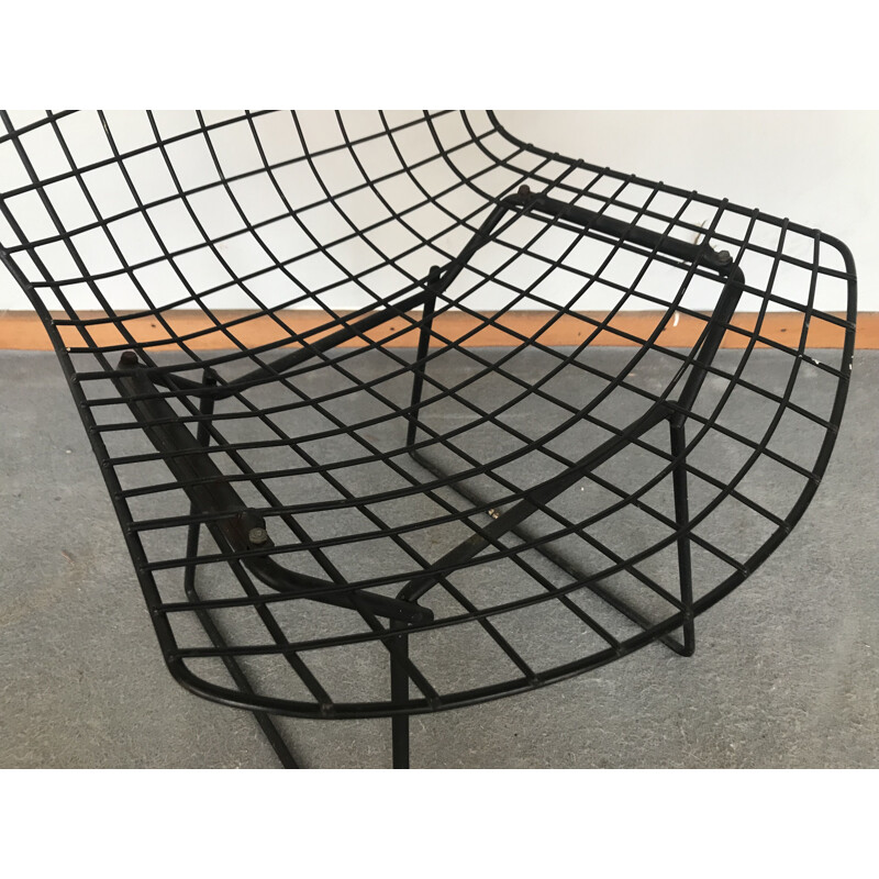 Black vintage chair by Harry Bertoia for Knoll International, 1970s