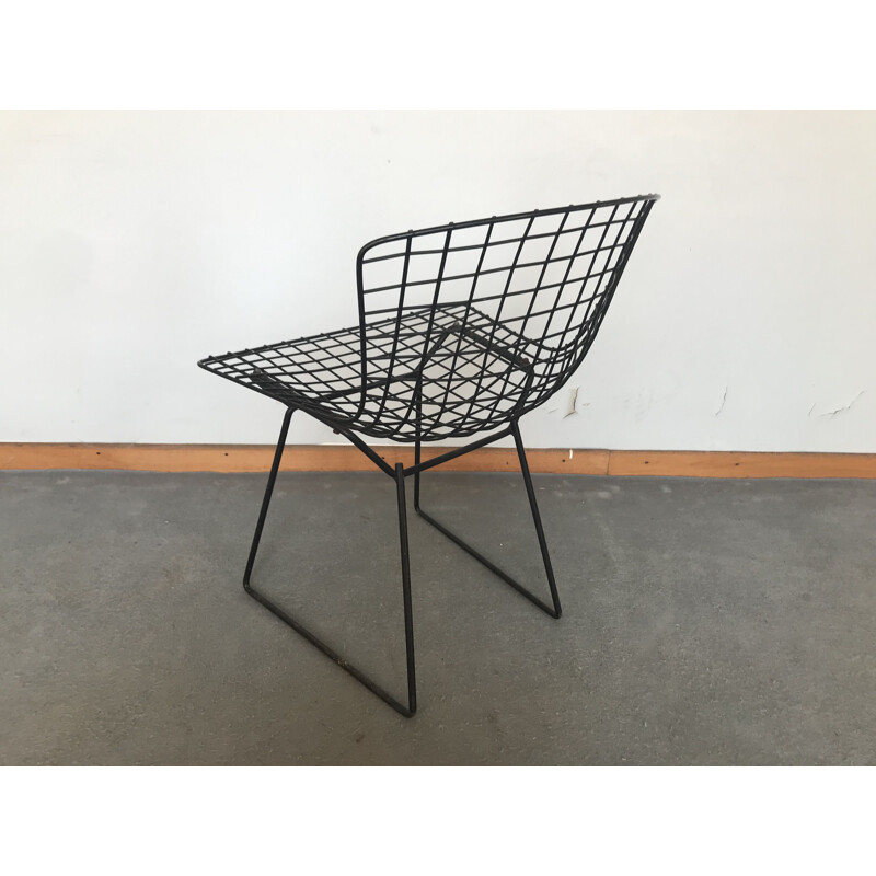 Black vintage chair by Harry Bertoia for Knoll International, 1970s