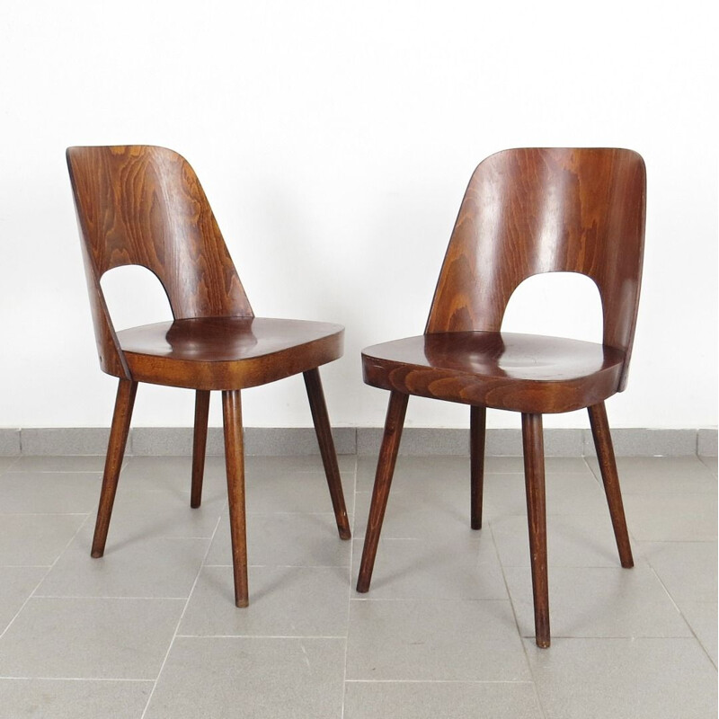 Set of 2 dining chairs by Oswald Haerdtl, 1960s