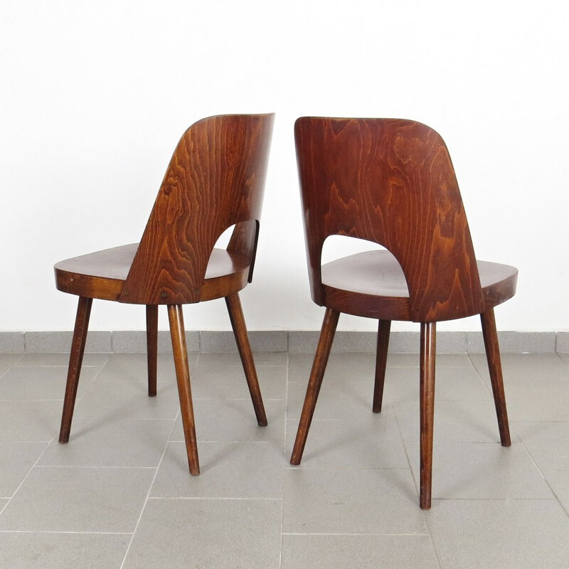 Set of 2 dining chairs by Oswald Haerdtl, 1960s