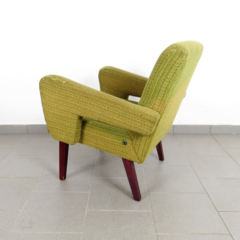 Set of 2 green vintage armchairs, 1960s