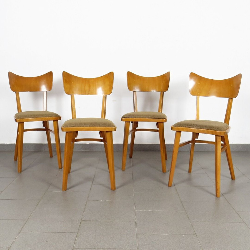 Set of 4 dining chairs by Český nábytek, 1960s