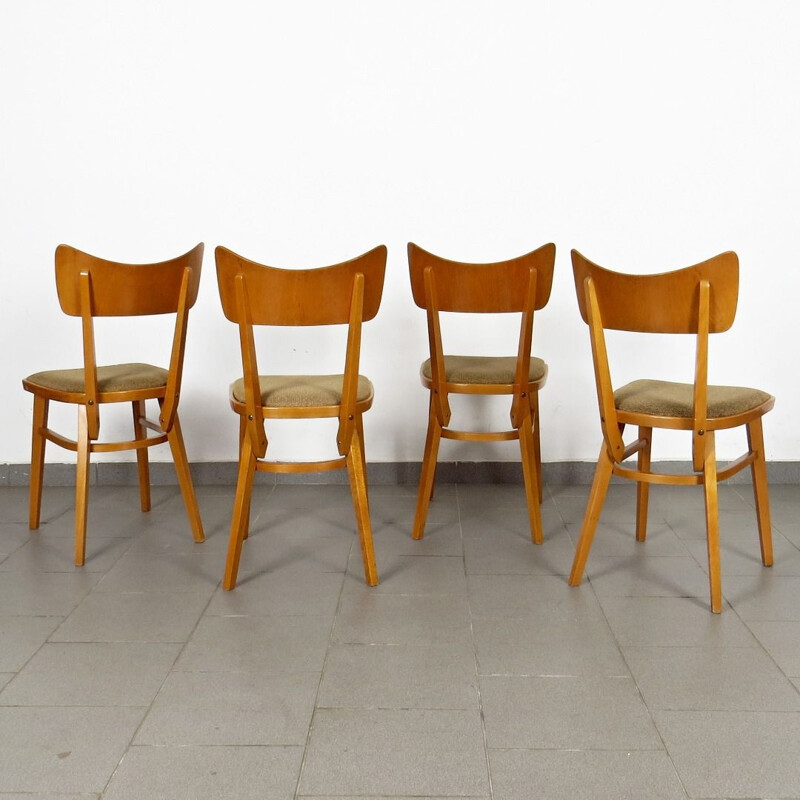 Ensemble de 4 chaises à repas par Český nábytek, 1960