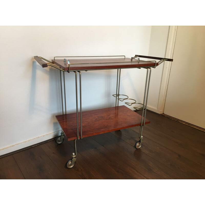 Italian rosewood vintage trolley, 1950s