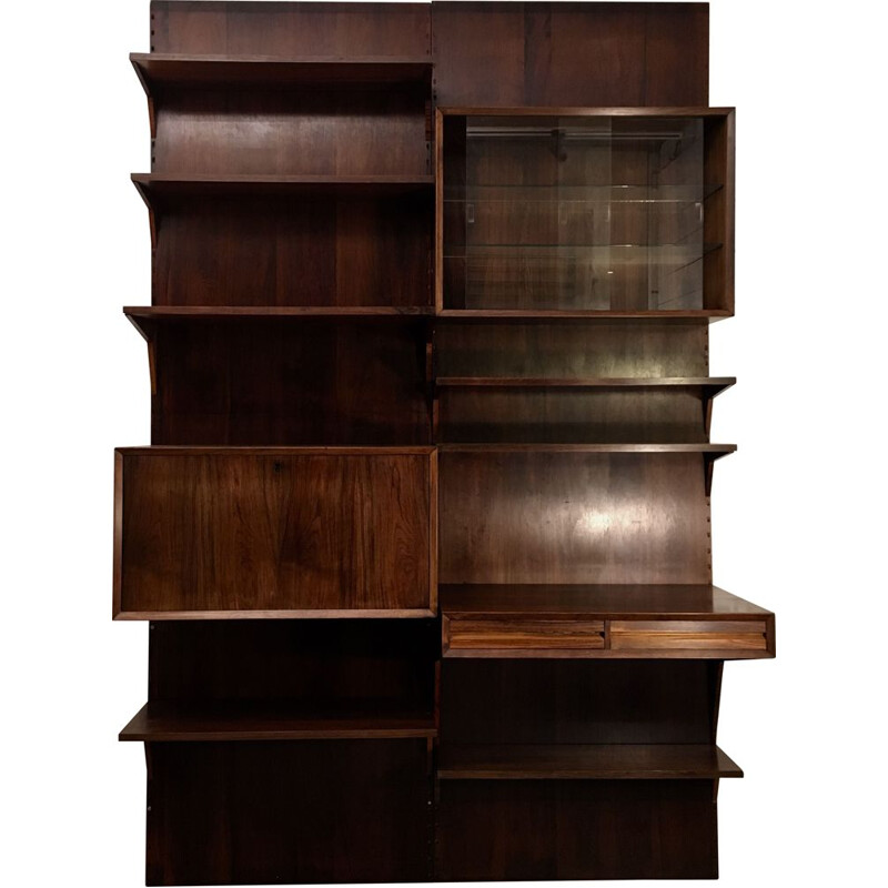 Royal System rosewood modular library by Poul Cadovius, Denmark 1960