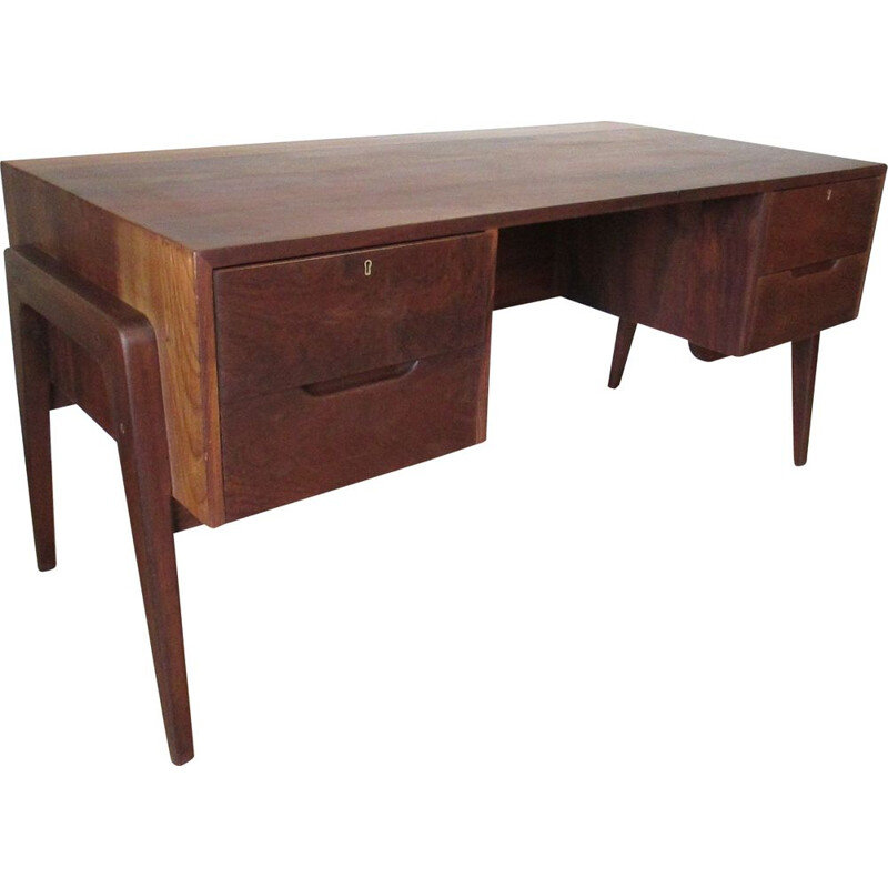 Vintage solid teak desk, 1967s