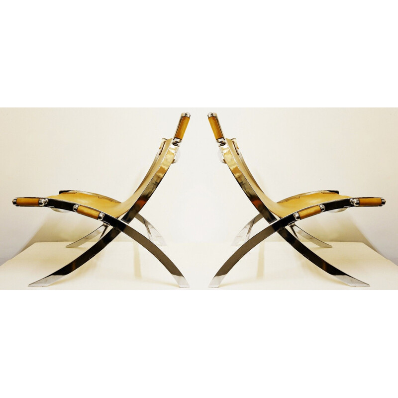 Vintage pair of armchairs by Antonio Citterio for Flexform, 1970