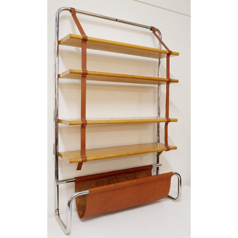 Vintage Jumbo Bookcase by Luigi Massoni for Poltrona Frau In Birch, 1971