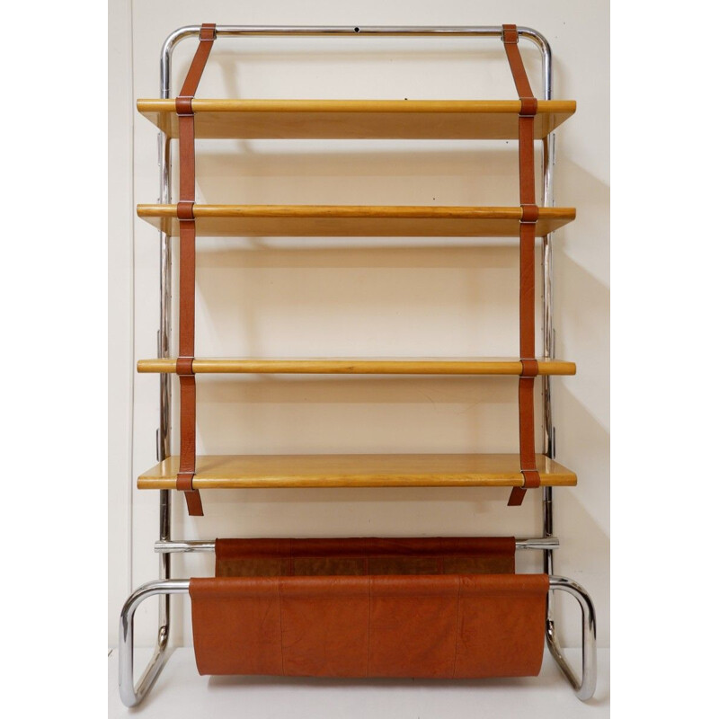 Vintage Jumbo Bookcase by Luigi Massoni for Poltrona Frau In Birch, 1971