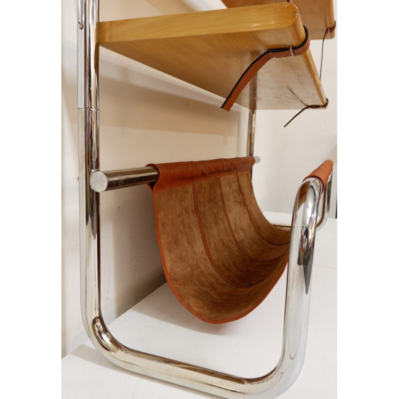 Vintage Jumbo Bookcase by Luigi Massoni for Poltrona Frau In Birch, 1971