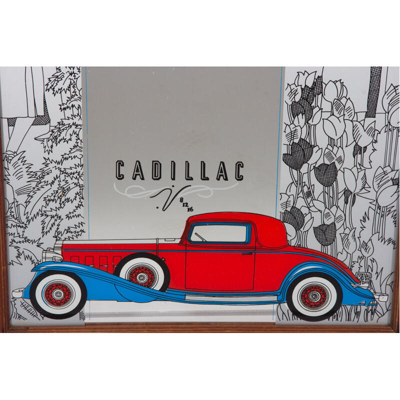 Miroir Cadillac vintage, années 1940