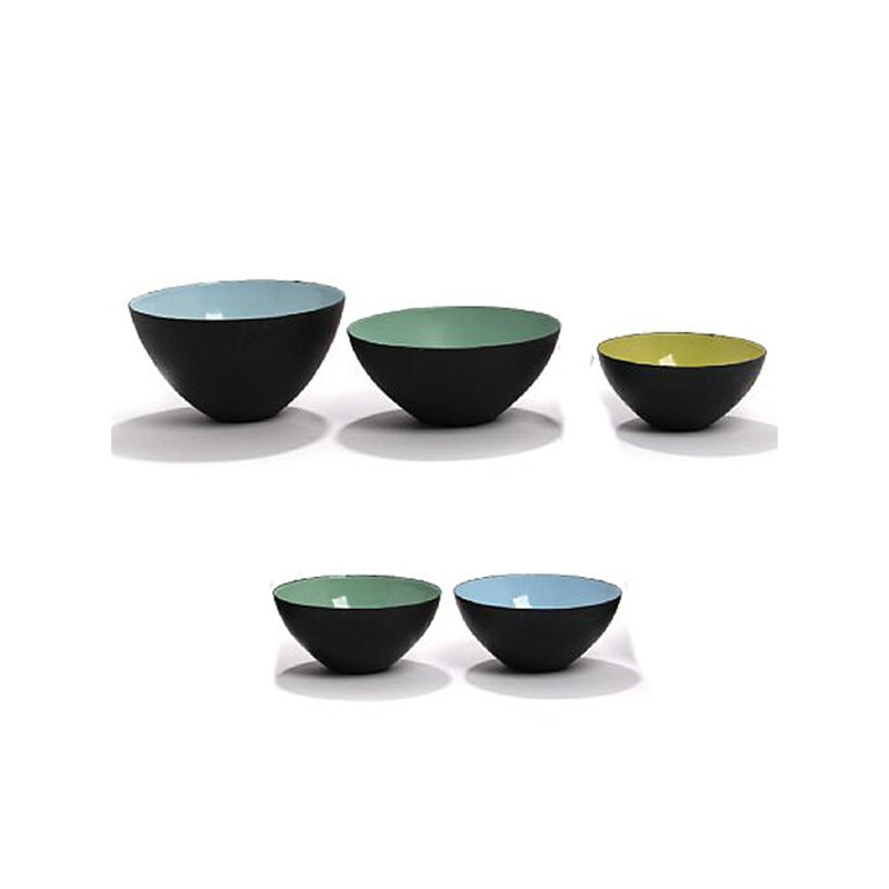 Set of 6 Lotus bowls, Herbert KRENCHEL & Grete P. KITTELSEN - 1950s