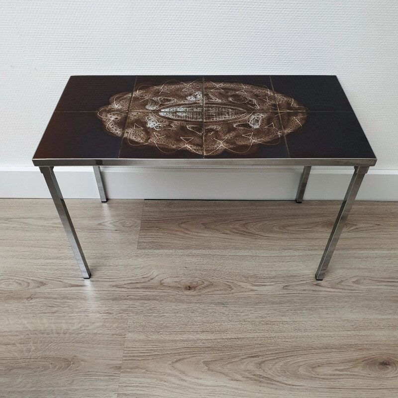 Vintage handpainted ceramic nesting tables by Juliette Belarti for Belarti, 1960s