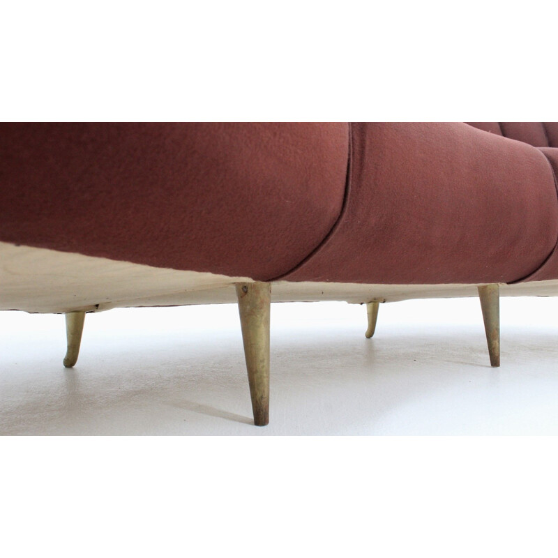 Vintage ISA Bergamo curved sofa, 1950s