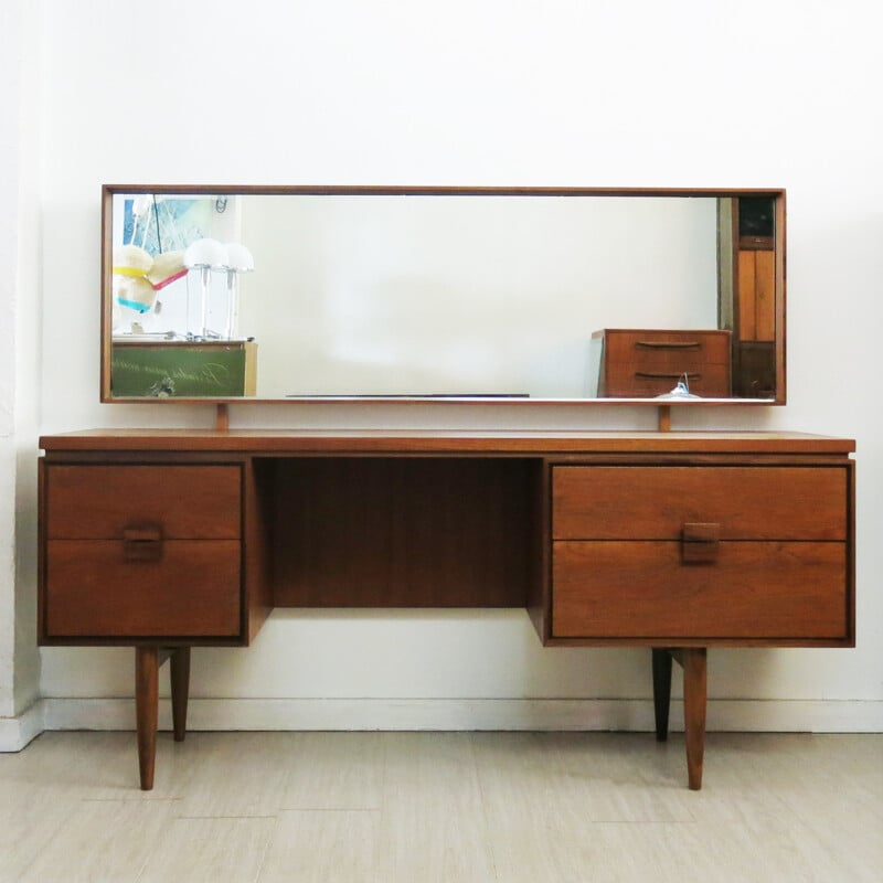G Plan teak dressing table with mirror, Ib KOFOD-LARSEN - 1960s