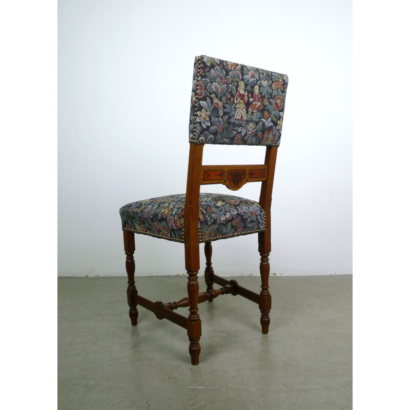 Set of 6 vintage oak dining chairs, Germany 1930