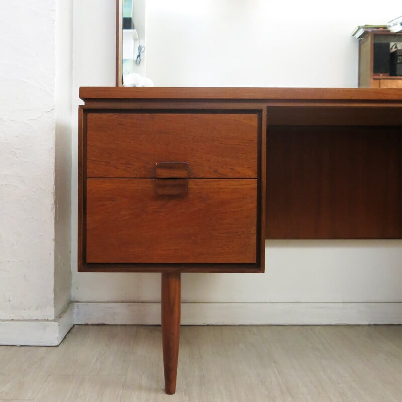 G Plan teak dressing table with mirror, Ib KOFOD-LARSEN - 1960s