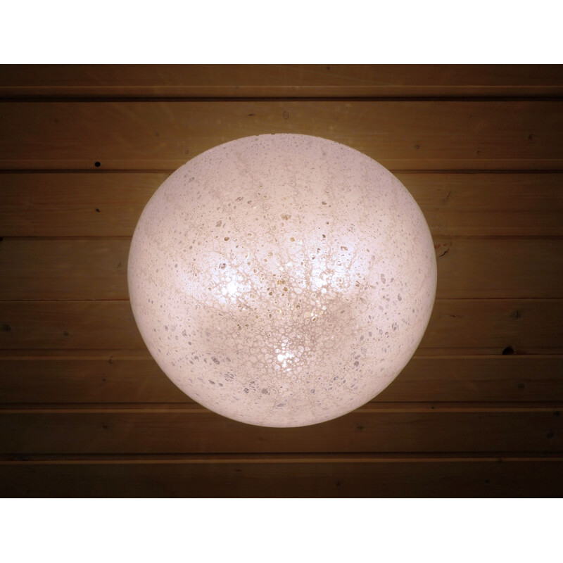 Vintage Glass Ceiling Lamp from Doria Leuchten, Germany, 1970s