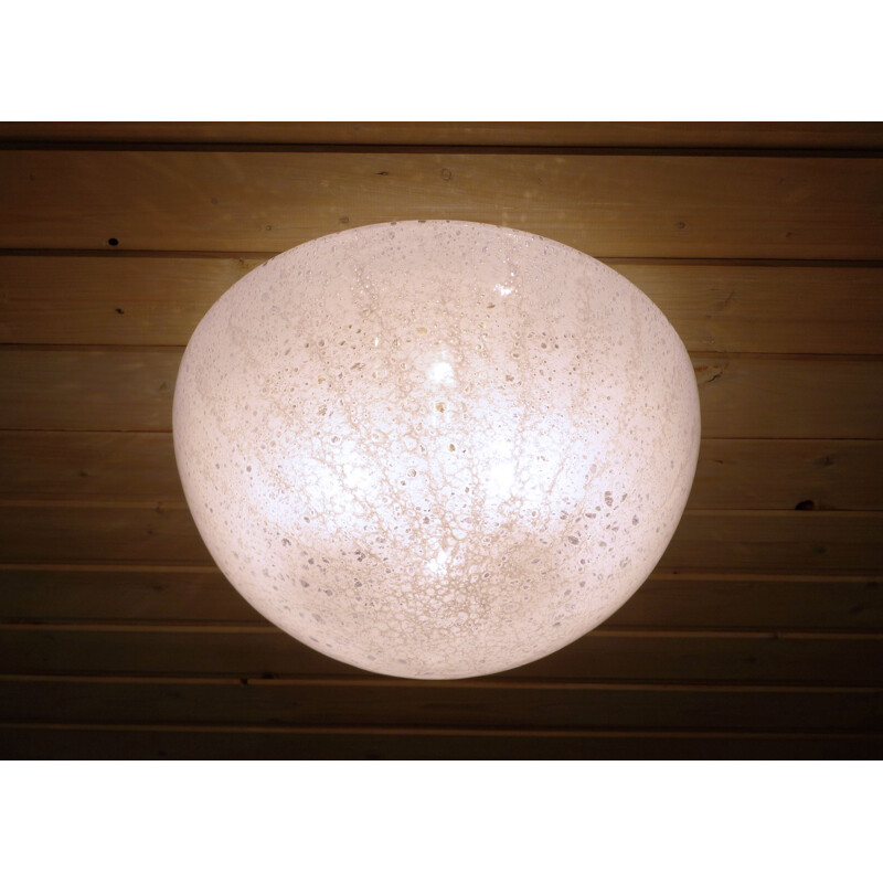 Vintage Glass Ceiling Lamp from Doria Leuchten, Germany, 1970s