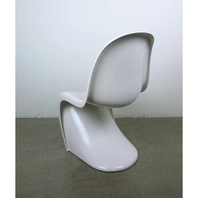 Set of 4 vintage White Panton Chairs by Verner Panton for Vitra, Germany, 1971