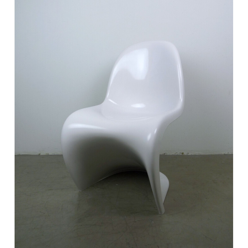 Vintage Set of 2 White Panton Chairs by Verner Panton for Vitra, 1970s