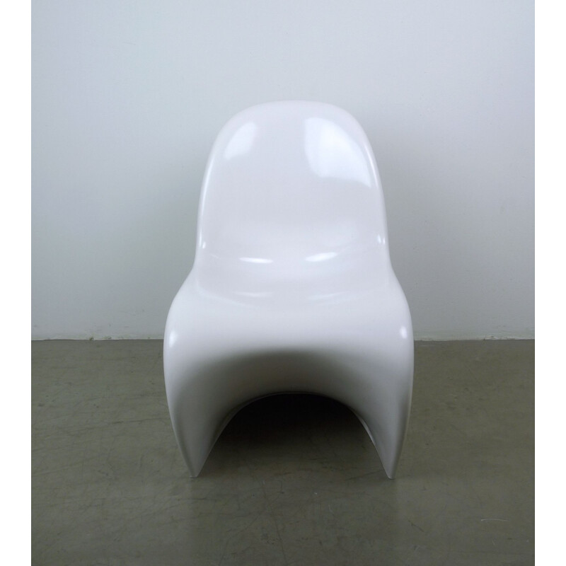 Vintage Set of 2 White Panton Chairs by Verner Panton for Vitra, 1970s