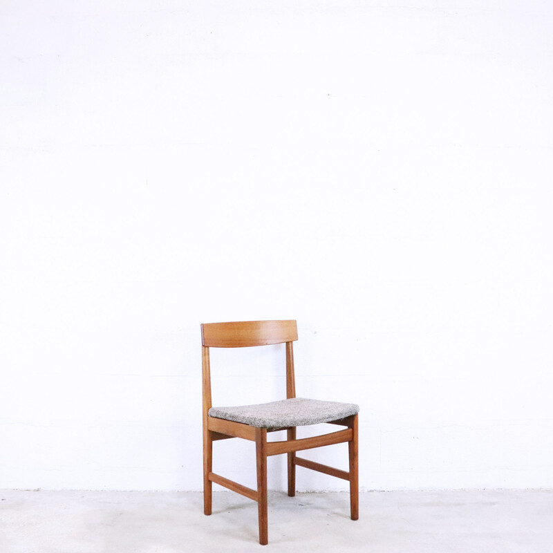 Set of 4 vintage teak dining chairs, Denmark, 1960s