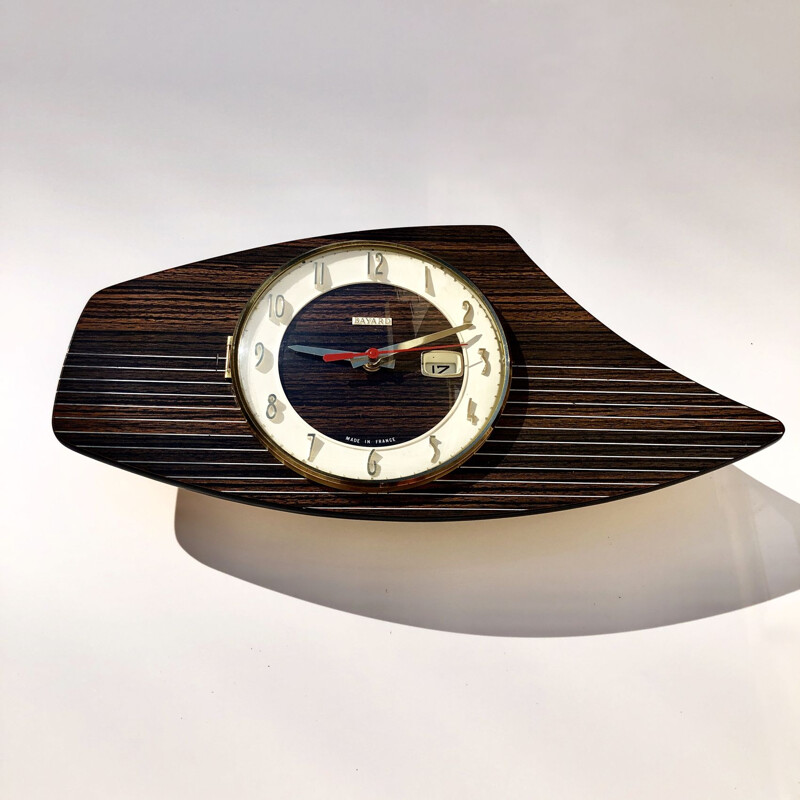 Vintage wooden wall clock, 1960s