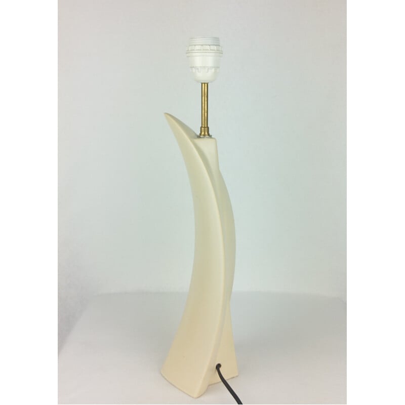 Vintage-Lampe "Concorde" aus weißer Keramik, 1960