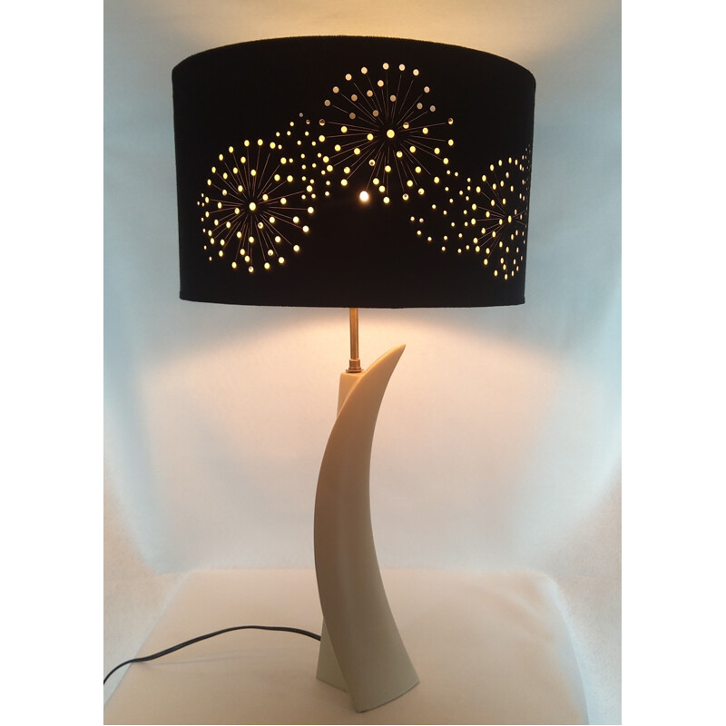 Vintage witte keramische "Concorde" lamp, 1960