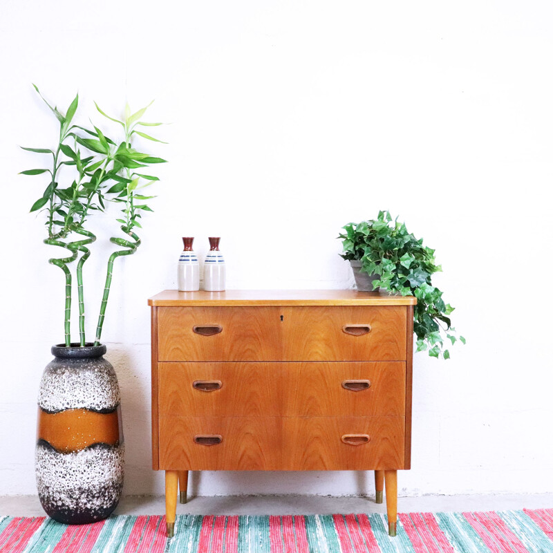 Scandinavian vintage teak chest of drawers, 1960s