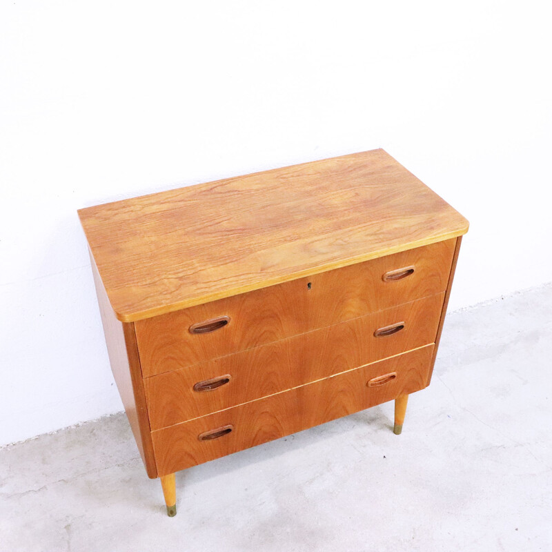 Scandinavian vintage teak chest of drawers, 1960s