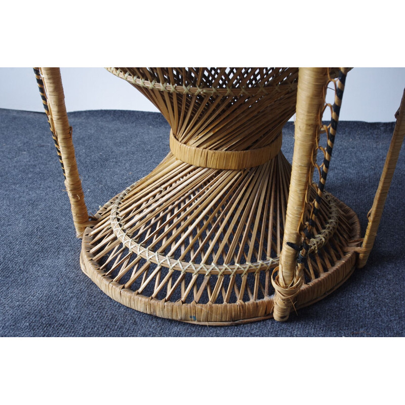 Vintage wicker armchair, 1970s