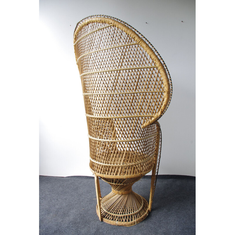 Vintage wicker armchair, 1970s